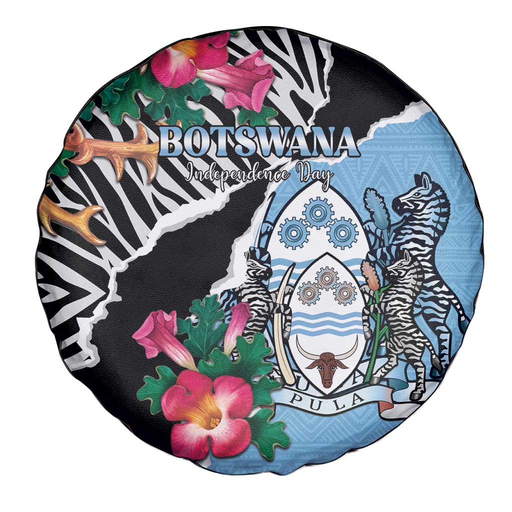 Botswana Independence Day Spare Tire Cover Coat Of Arms Devils Claw LT15