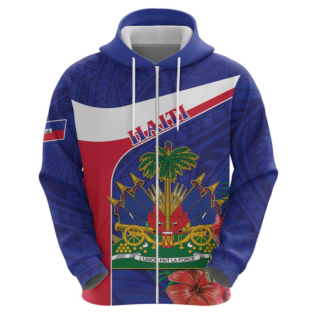 Haiti Hoodie Neg Marron Ayiti Map - Hibiscus Polynesian LT15