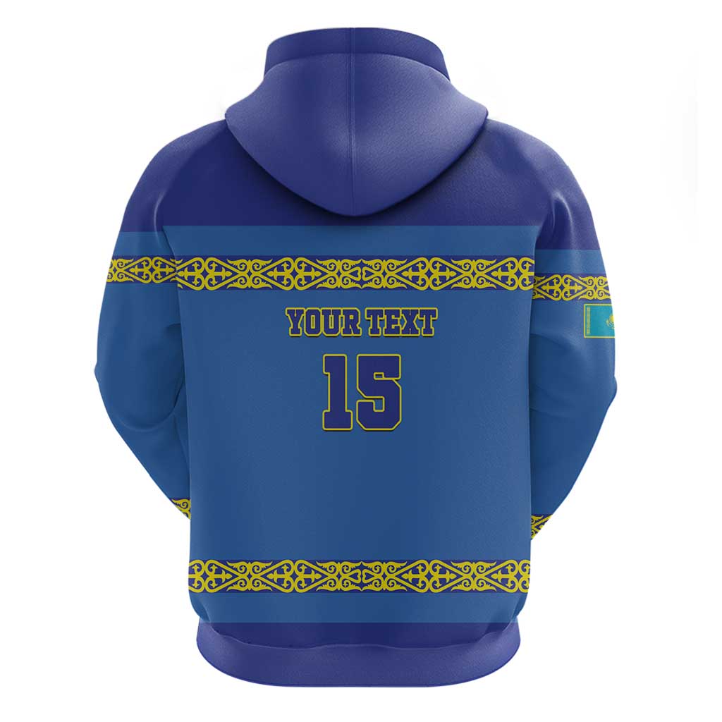 Custom Kazakhstan Hockey Hoodie Go Kazakh LT15