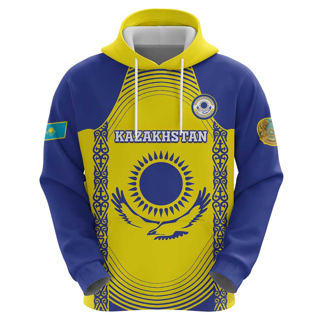 Custom Kazakhstan Football Hoodie Go The Hawks LT15