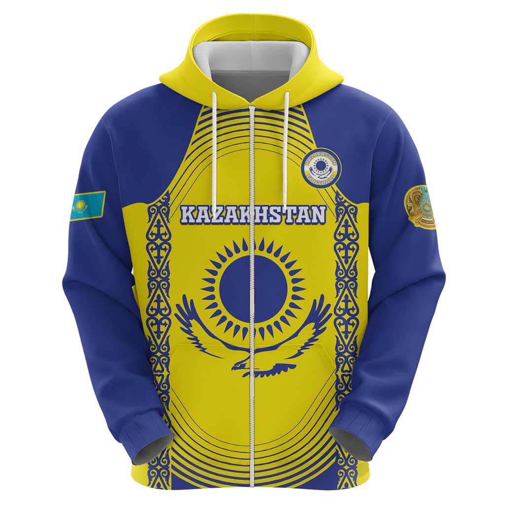 Custom Kazakhstan Football Hoodie Go The Hawks LT15