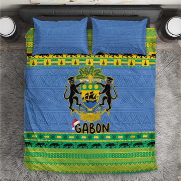 Afro Gabon Christmas Bedding Set Coat Of Arms Mix African Pattern LT15