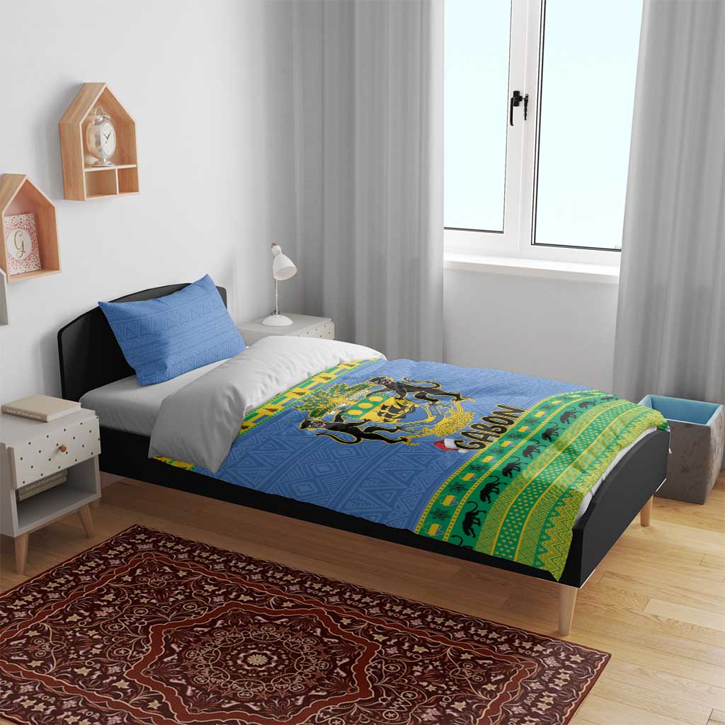 Afro Gabon Christmas Bedding Set Coat Of Arms Mix African Pattern LT15