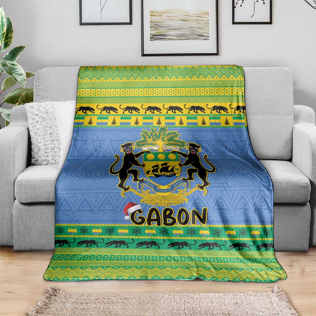 Afro Gabon Christmas Blanket Coat Of Arms Mix African Pattern LT15