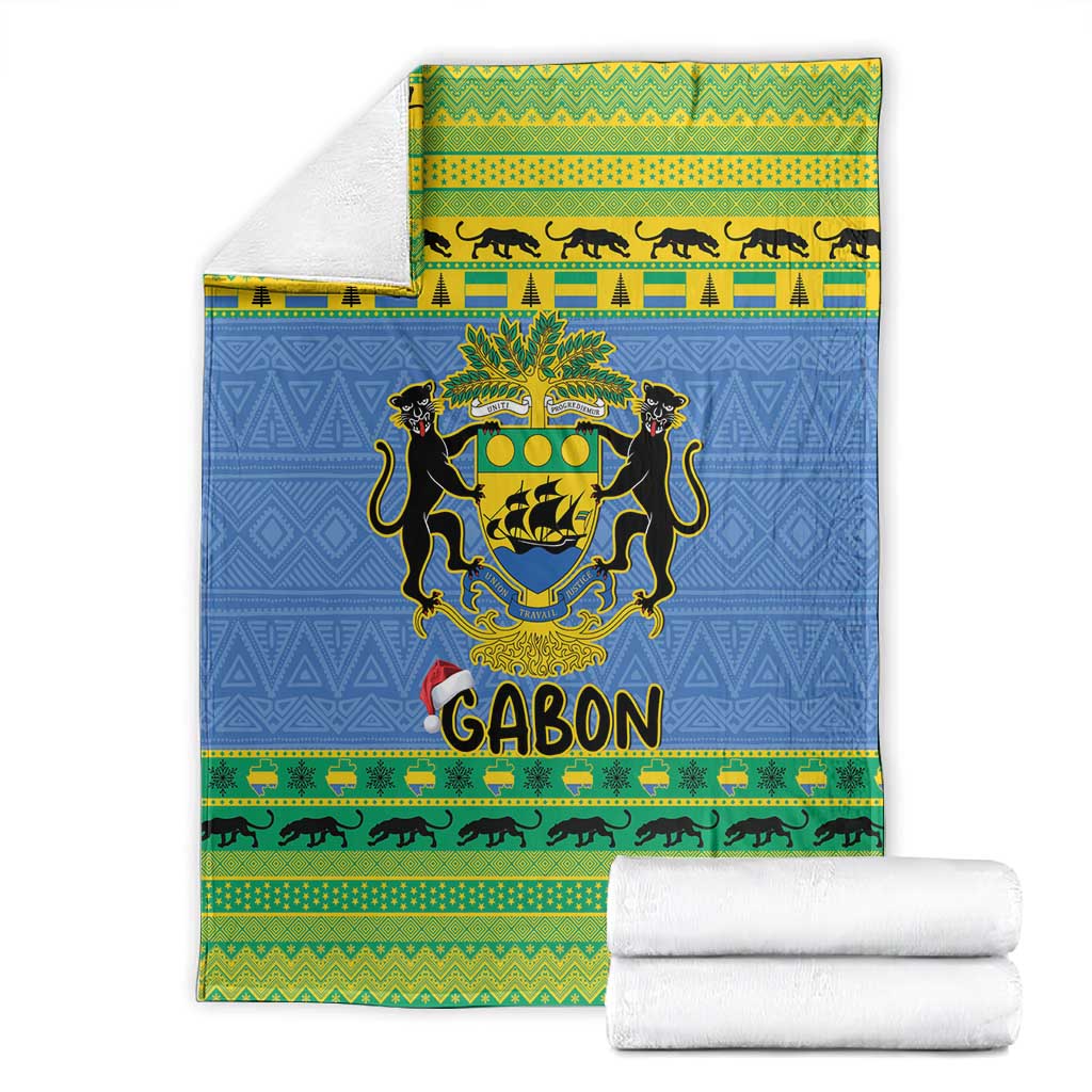 Afro Gabon Christmas Blanket Coat Of Arms Mix African Pattern LT15