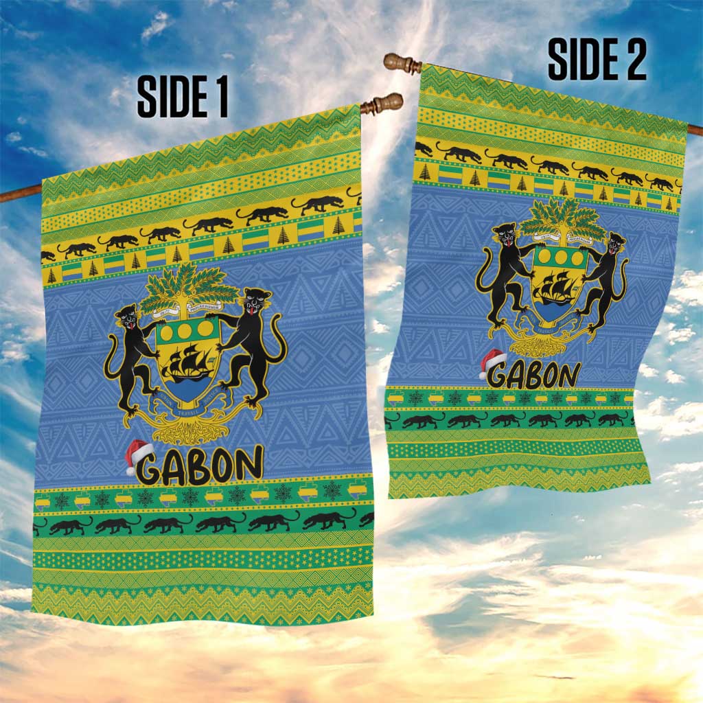 Afro Gabon Christmas Garden Flag Coat Of Arms Mix African Pattern LT15