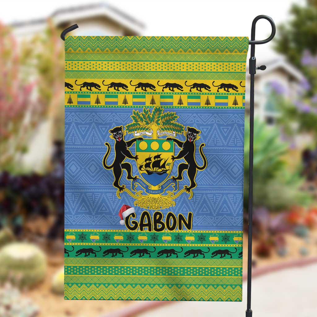 Afro Gabon Christmas Garden Flag Coat Of Arms Mix African Pattern LT15