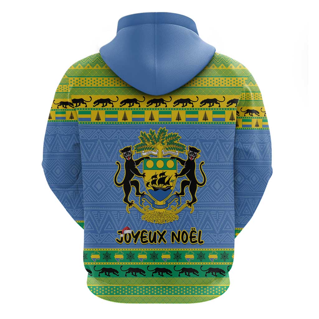 Gabon Christmas Hoodie Coat Of Arms Joyeux Noel LT15