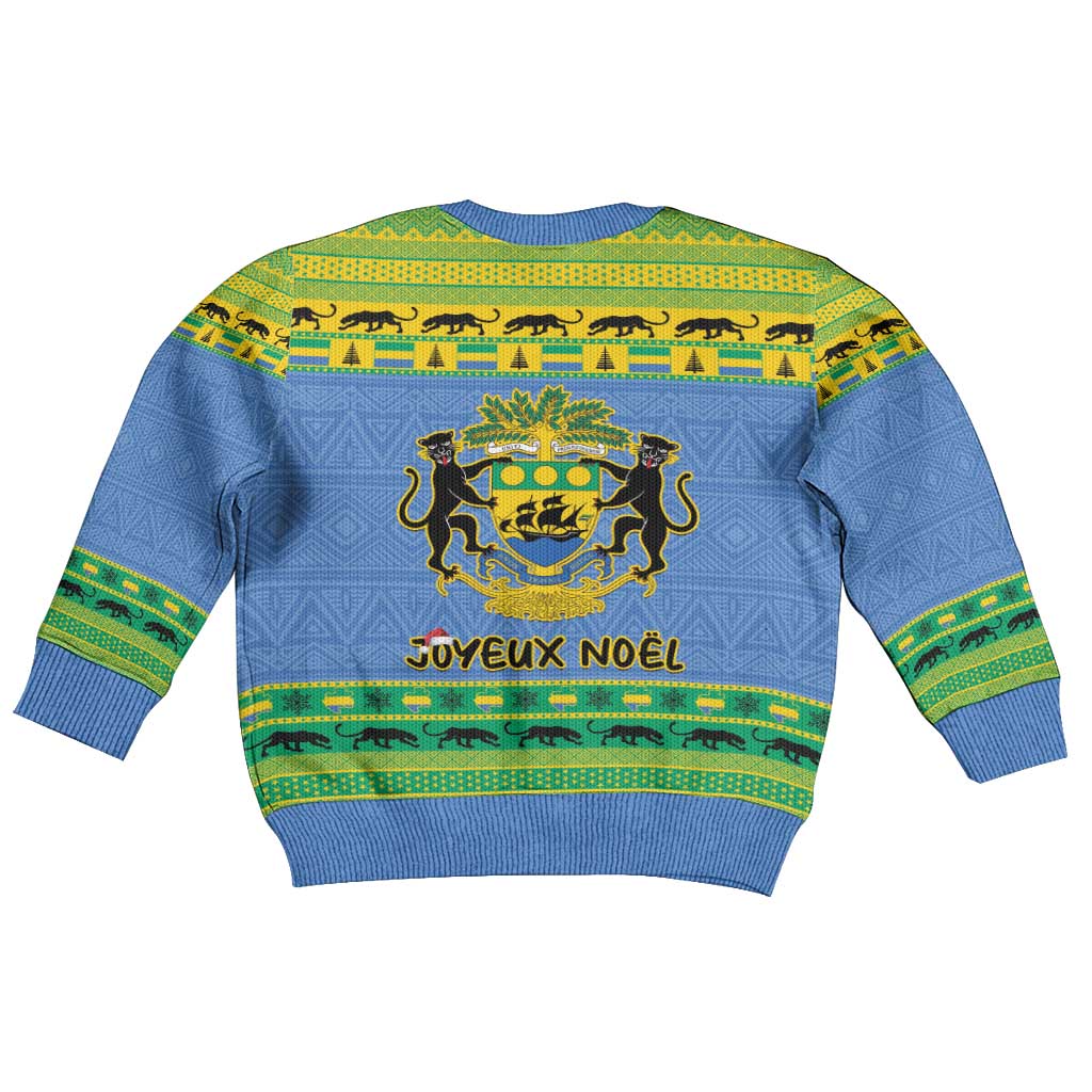 Afro Gabon Christmas Kid Ugly Christmas Sweater Coat Of Arms Mix African Pattern LT15