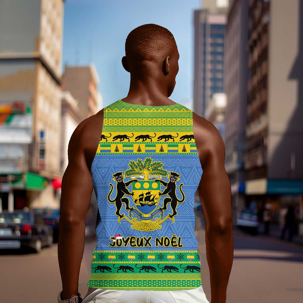 Afro Gabon Christmas Men Tank Top Coat Of Arms Mix African Pattern LT15