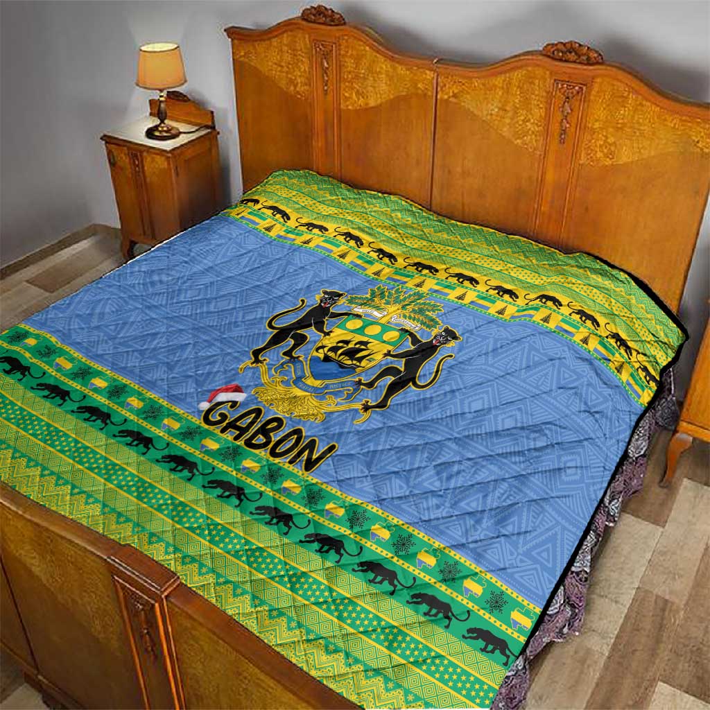 Afro Gabon Christmas Quilt Coat Of Arms Mix African Pattern LT15