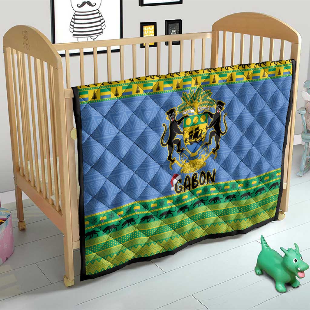 Afro Gabon Christmas Quilt Coat Of Arms Mix African Pattern LT15