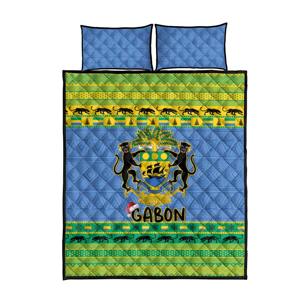 Afro Gabon Christmas Quilt Bed Set Coat Of Arms Mix African Pattern LT15