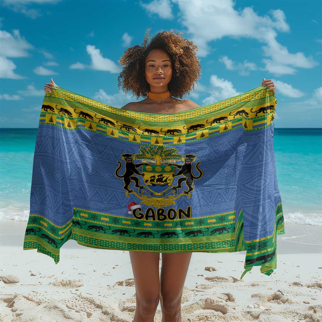 Afro Gabon Christmas Sarong Coat Of Arms Mix African Pattern LT15