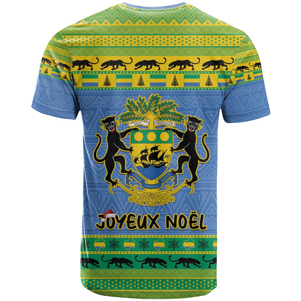 Afro Gabon Christmas T shirt Coat Of Arms Mix African Pattern LT15