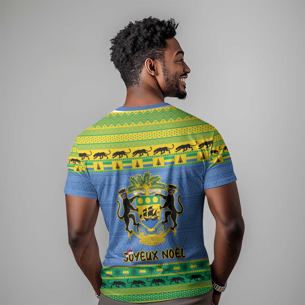 Afro Gabon Christmas T shirt Coat Of Arms Mix African Pattern LT15