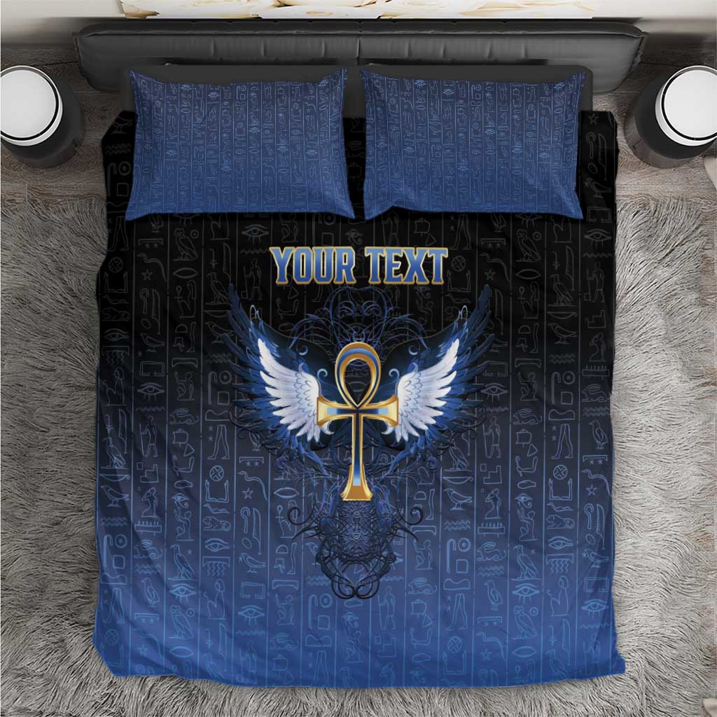 Personalised Egyptian Ankh Bedding Set Egypt Hieroglyphs Pattern LT15