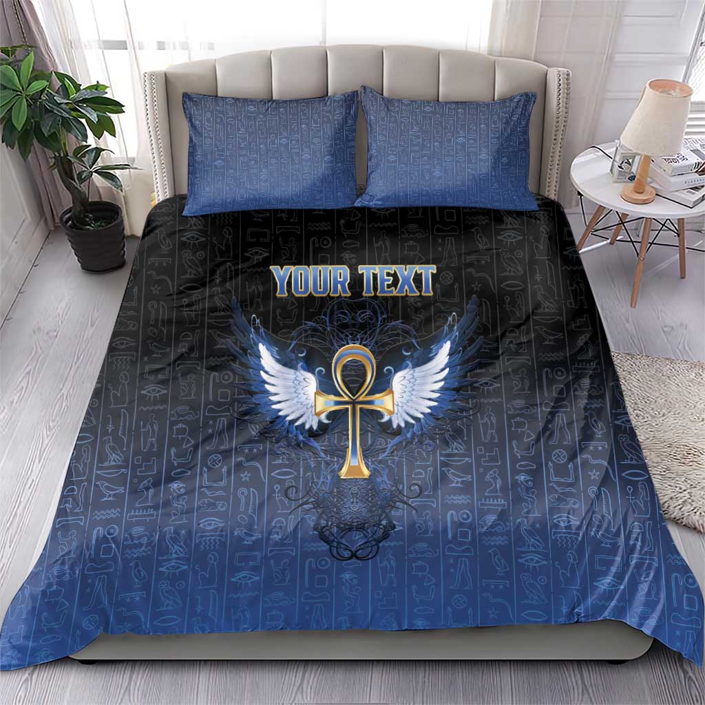 Personalised Egyptian Ankh Bedding Set Egypt Hieroglyphs Pattern LT15
