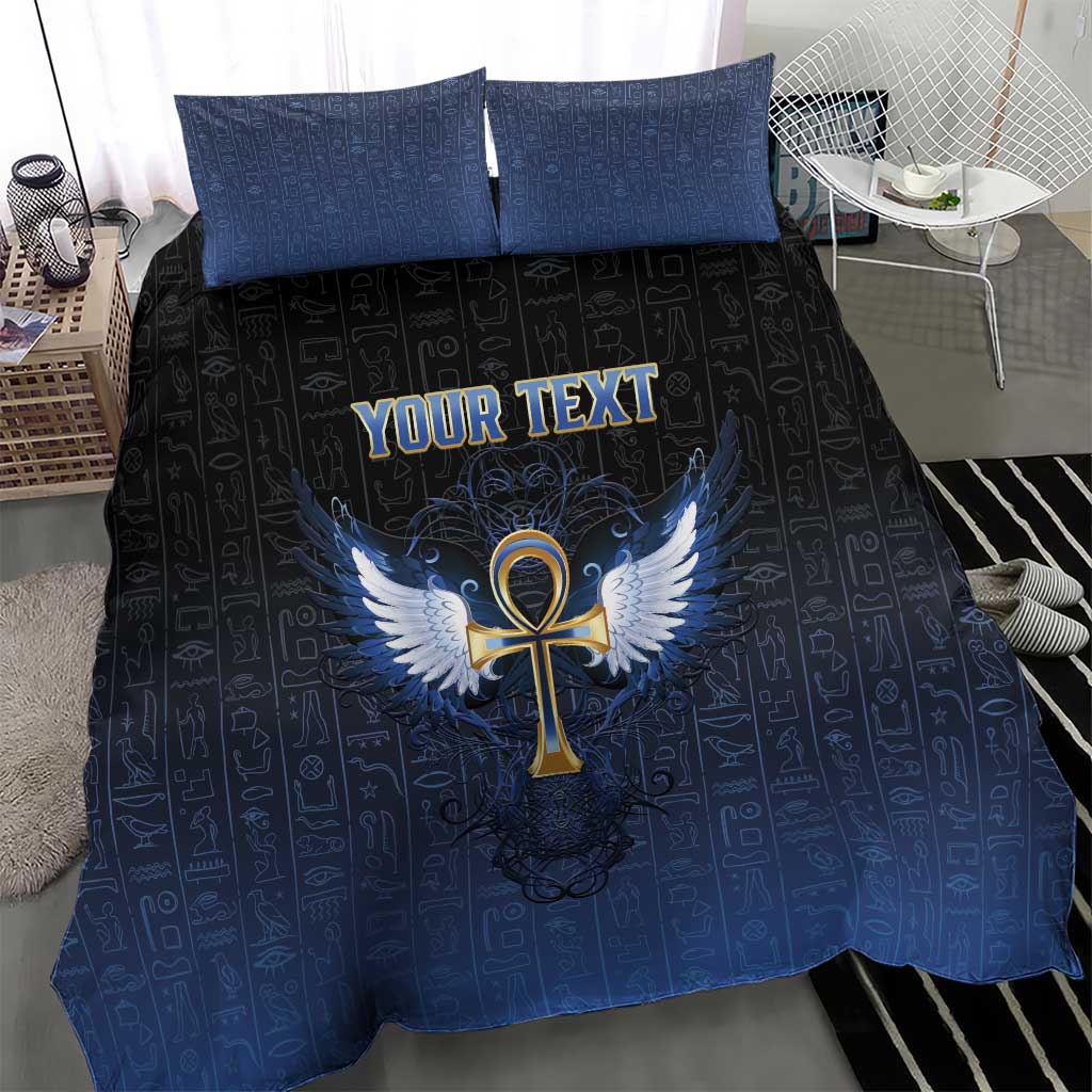 Personalised Egyptian Ankh Bedding Set Egypt Hieroglyphs Pattern LT15