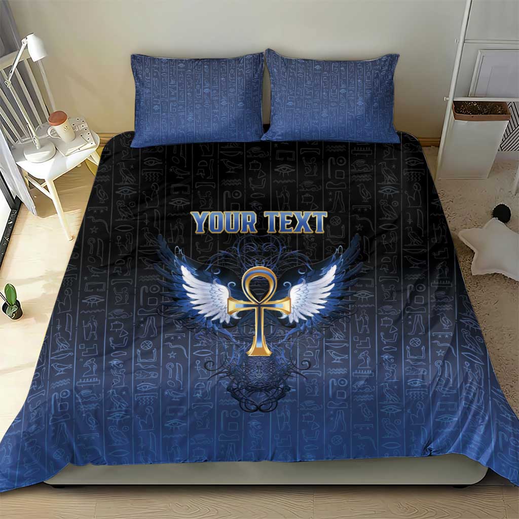 Personalised Egyptian Ankh Bedding Set Egypt Hieroglyphs Pattern LT15