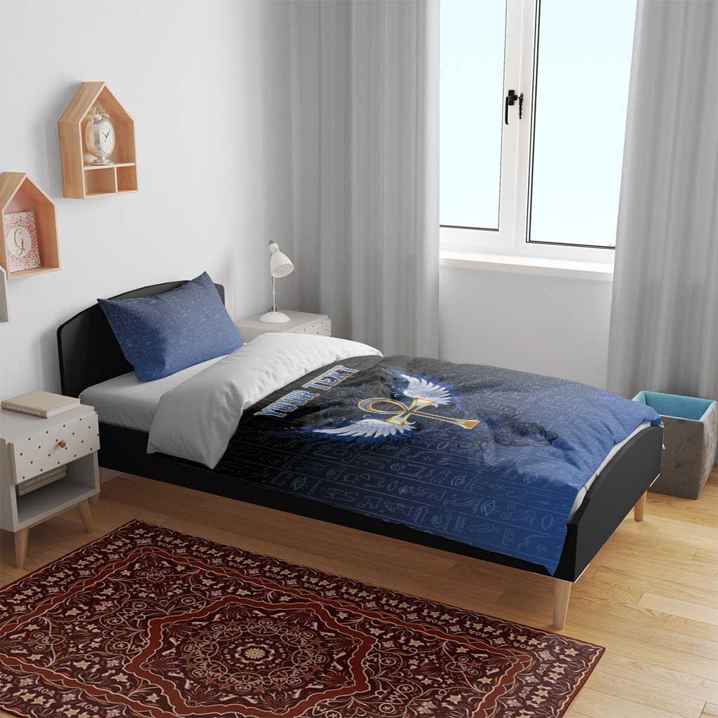 Personalised Egyptian Ankh Bedding Set Egypt Hieroglyphs Pattern LT15