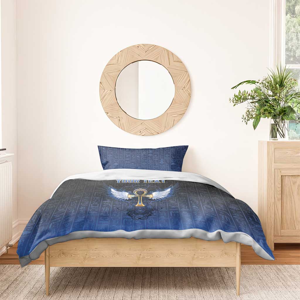Personalised Egyptian Ankh Bedding Set Egypt Hieroglyphs Pattern LT15