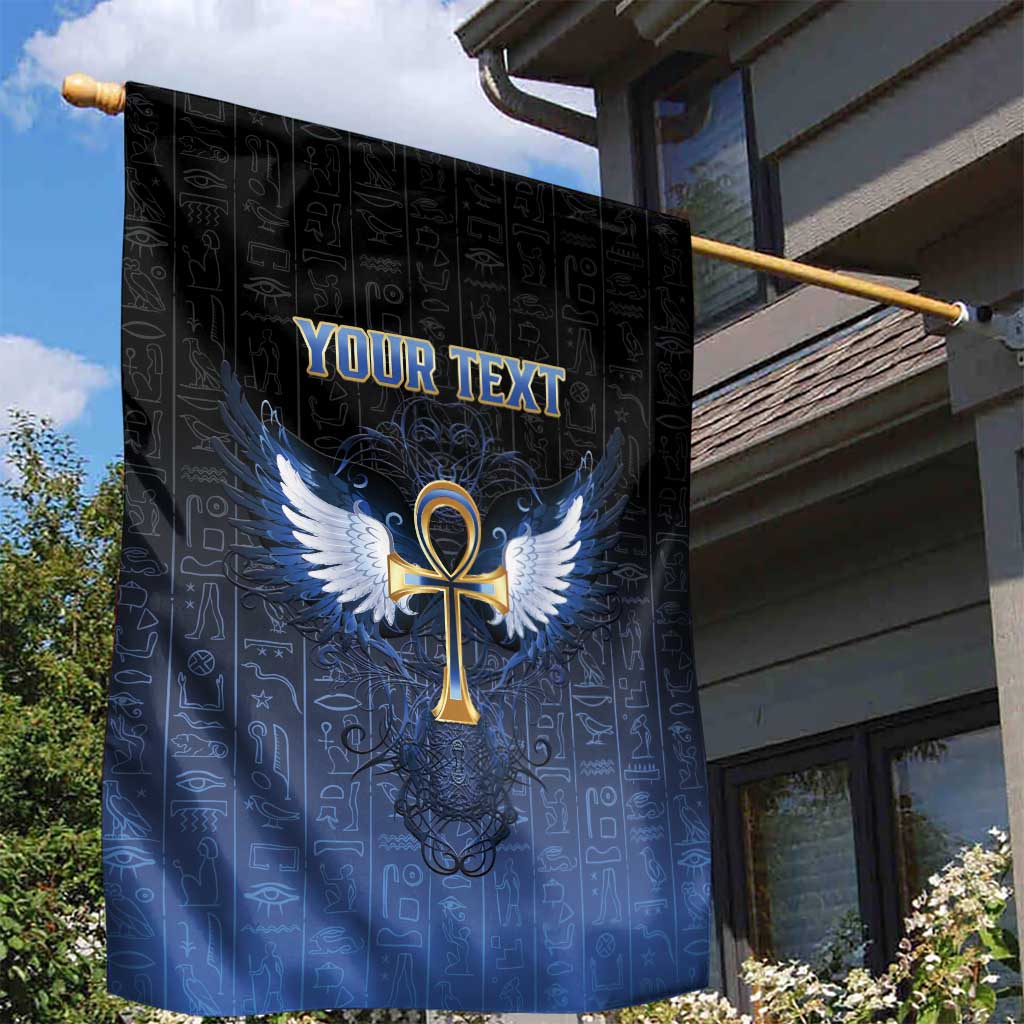 Personalised Egyptian Ankh Garden Flag Egypt Hieroglyphs Pattern LT15