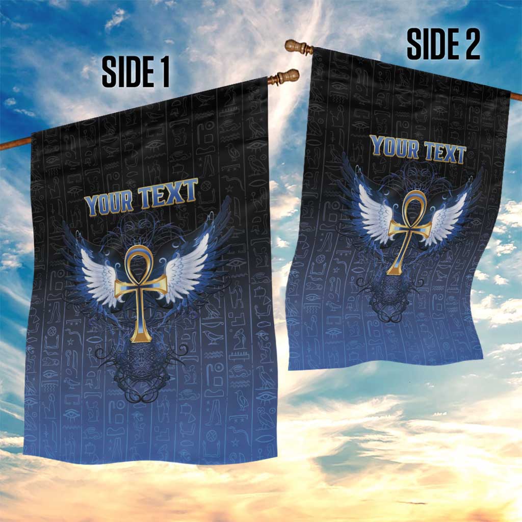 Personalised Egyptian Ankh Garden Flag Egypt Hieroglyphs Pattern LT15