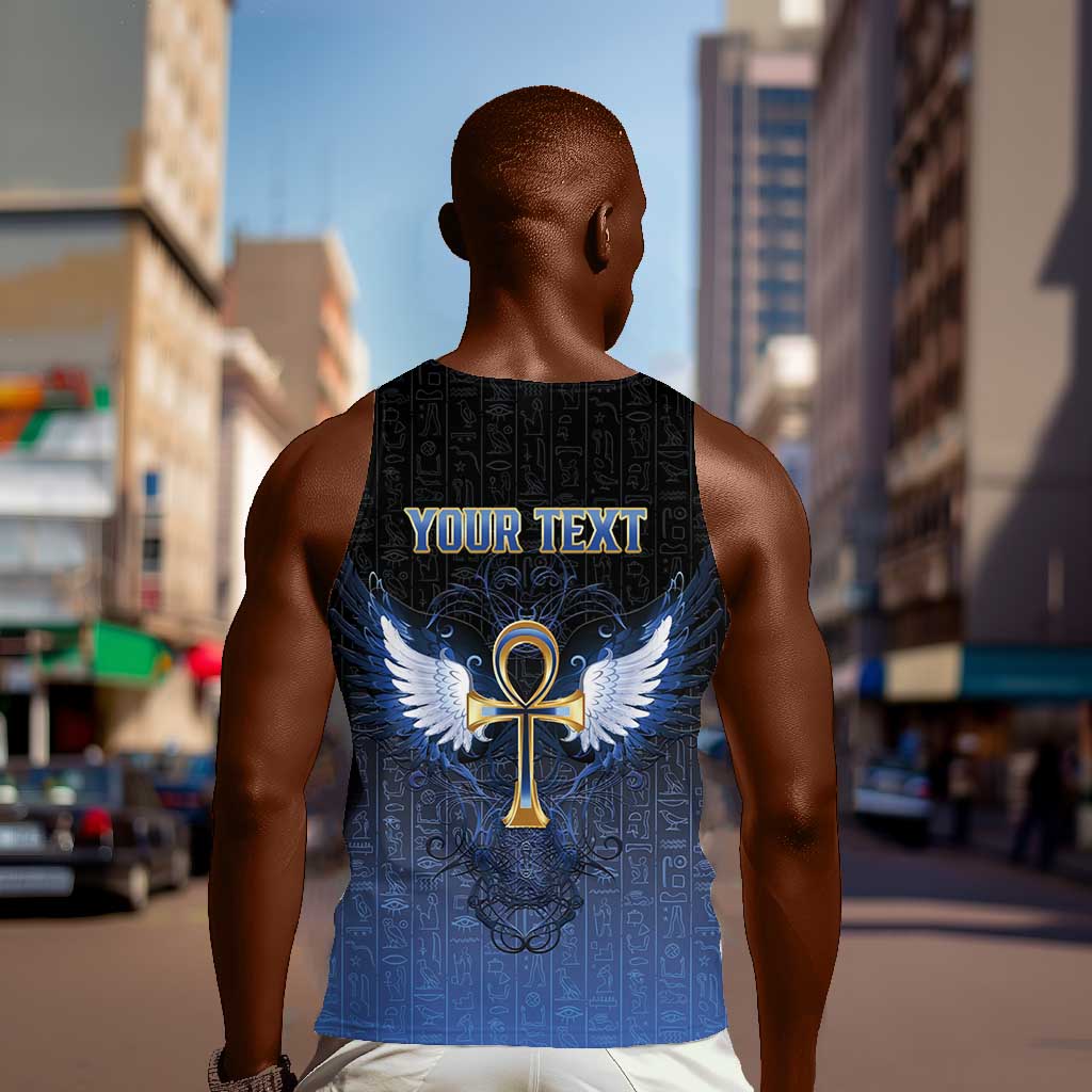 Personalised Egyptian Ankh Men Tank Top Egypt Hieroglyphs Pattern LT15