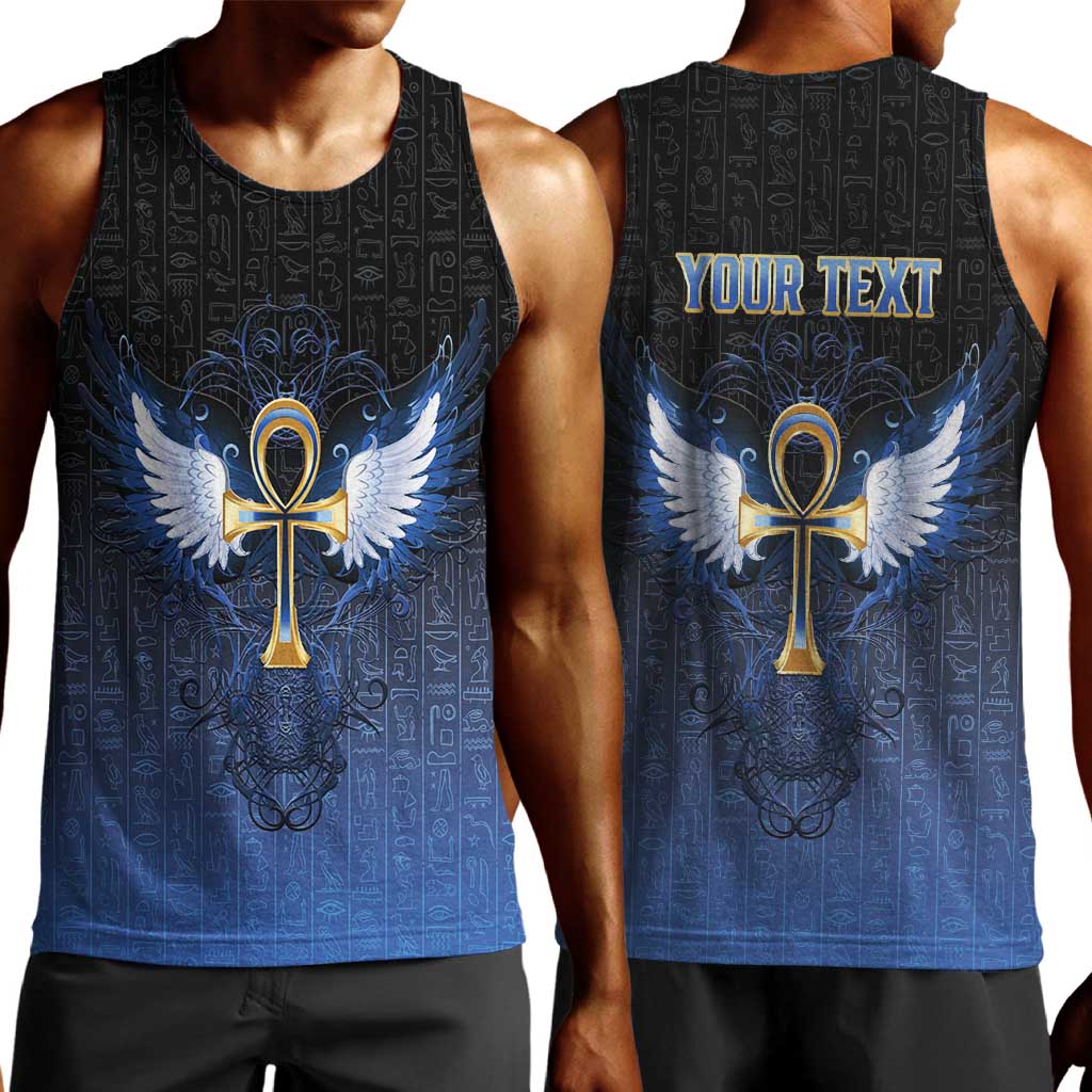 Personalised Egyptian Ankh Men Tank Top Egypt Hieroglyphs Pattern LT15
