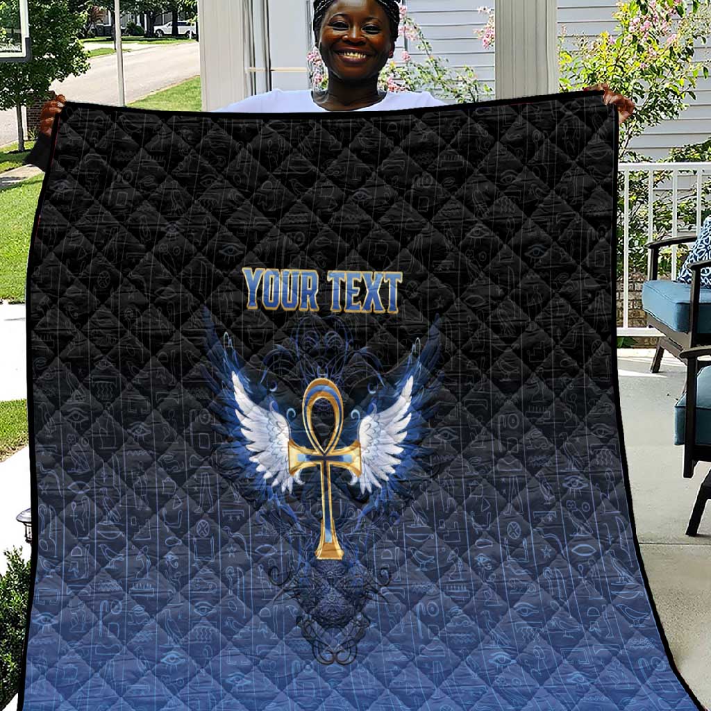 Personalised Egyptian Ankh Quilt Egypt Hieroglyphs Pattern LT15