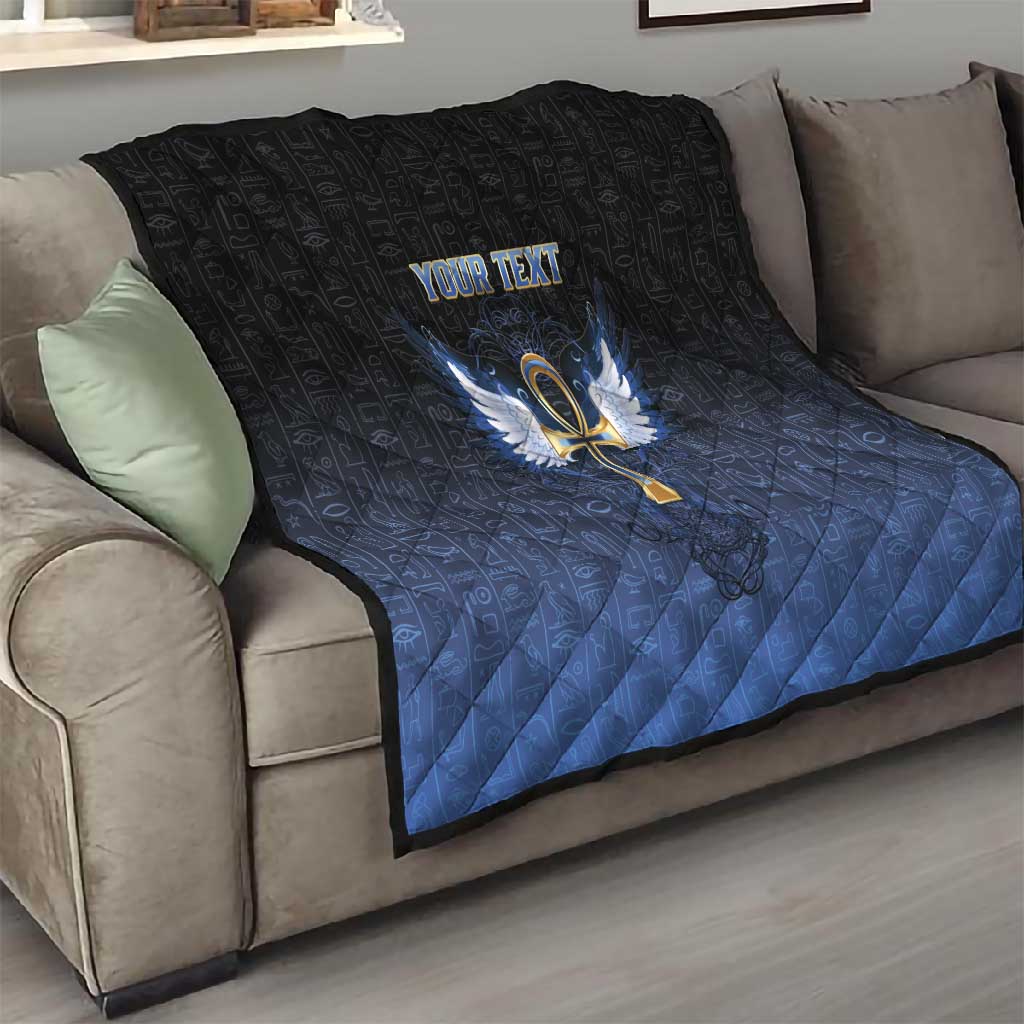 Personalised Egyptian Ankh Quilt Egypt Hieroglyphs Pattern LT15