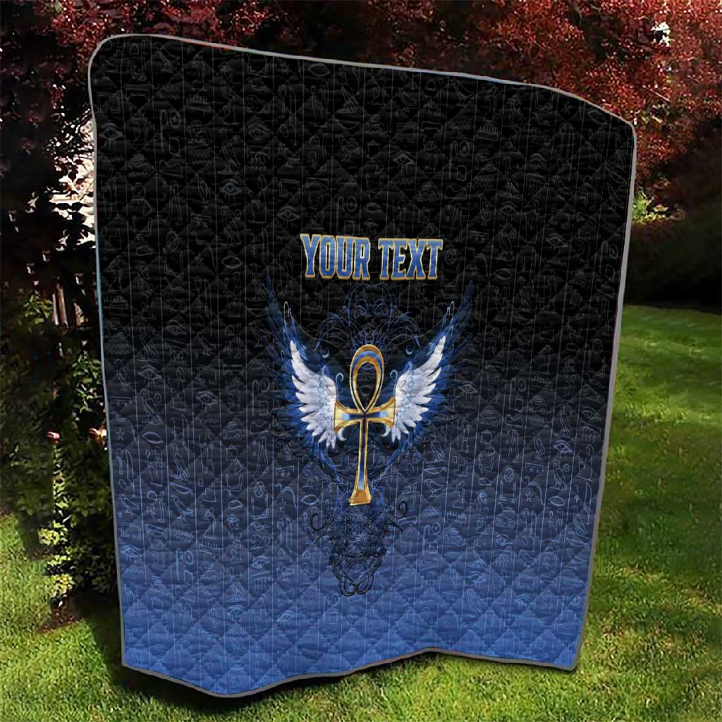 Personalised Egyptian Ankh Quilt Egypt Hieroglyphs Pattern LT15