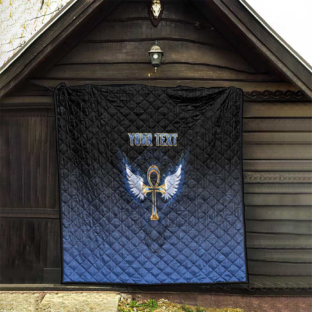 Personalised Egyptian Ankh Quilt Egypt Hieroglyphs Pattern LT15