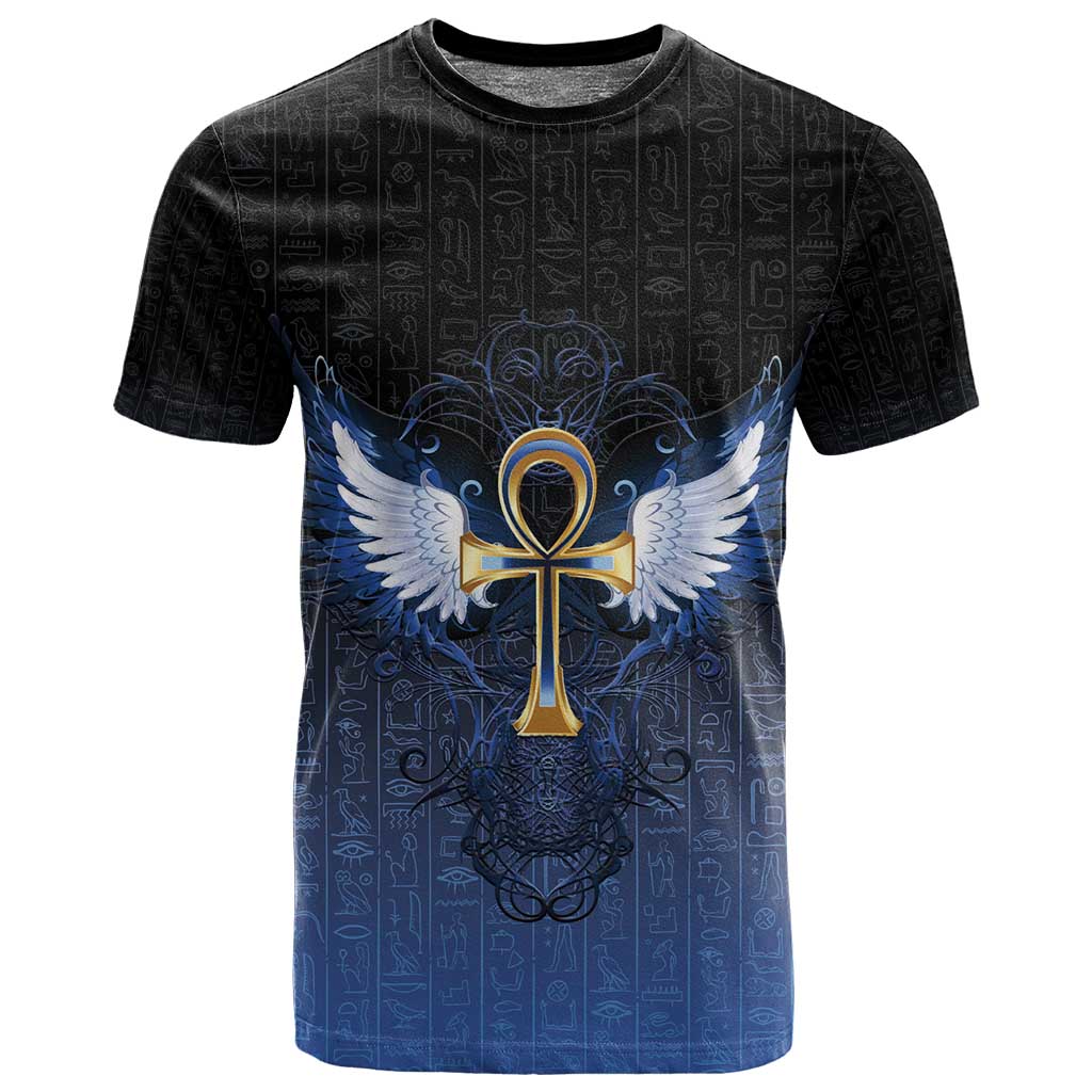 Personalised Egyptian Ankh T shirt Egypt Hieroglyphs Pattern LT15