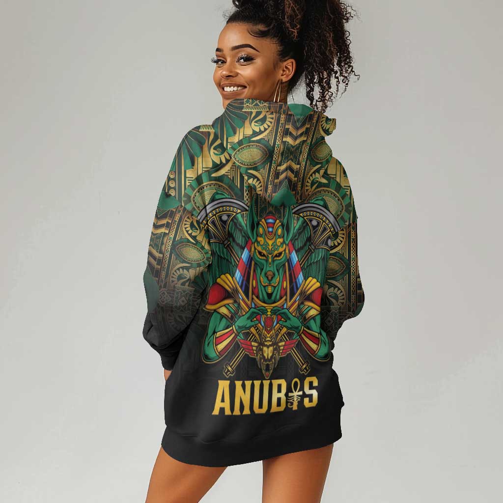 Ancient Egypt Hoodie Dress Anubis Egyptian LT15