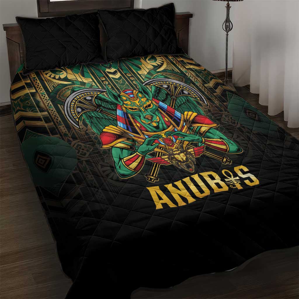 Ancient Egypt Quilt Bed Set Anubis Egyptian LT15