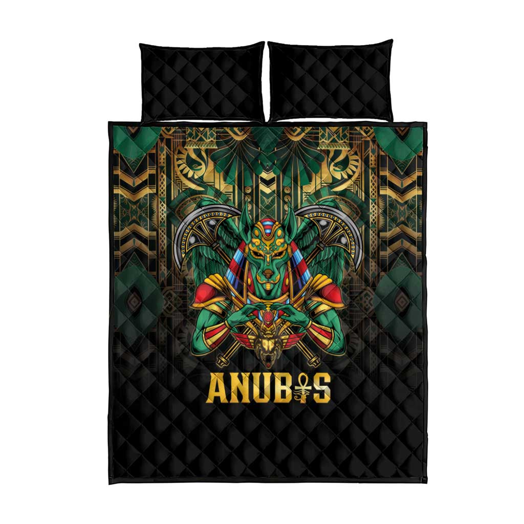 Ancient Egypt Quilt Bed Set Anubis Egyptian LT15