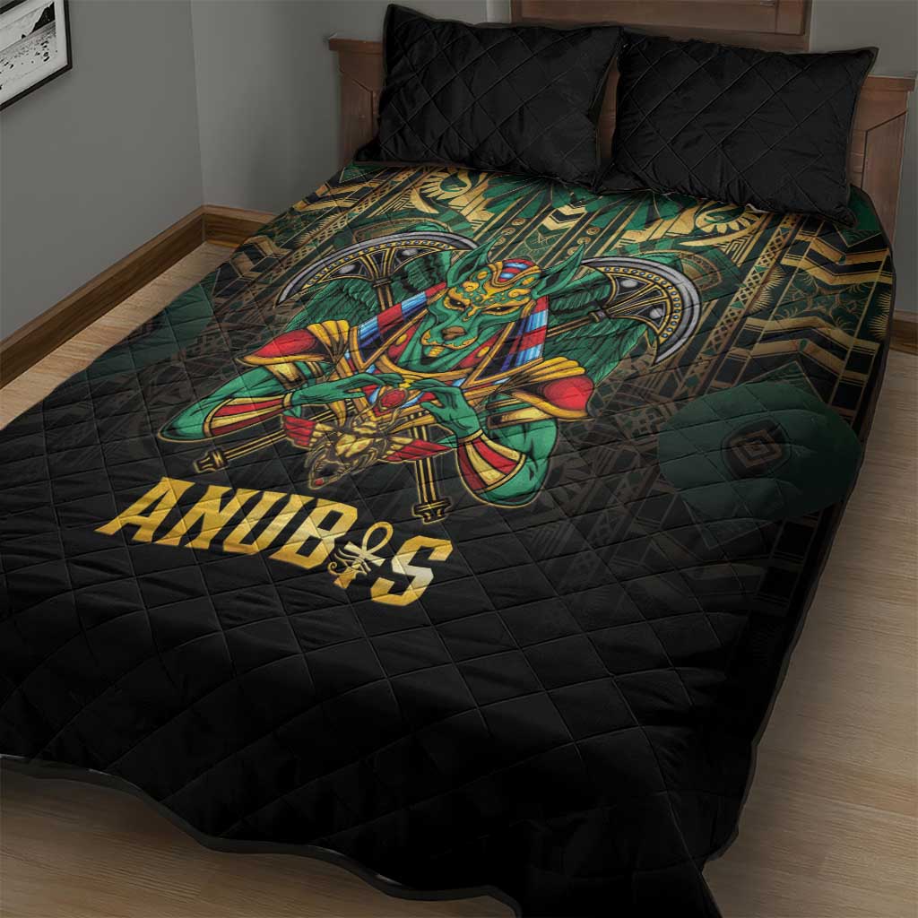 Ancient Egypt Quilt Bed Set Anubis Egyptian LT15