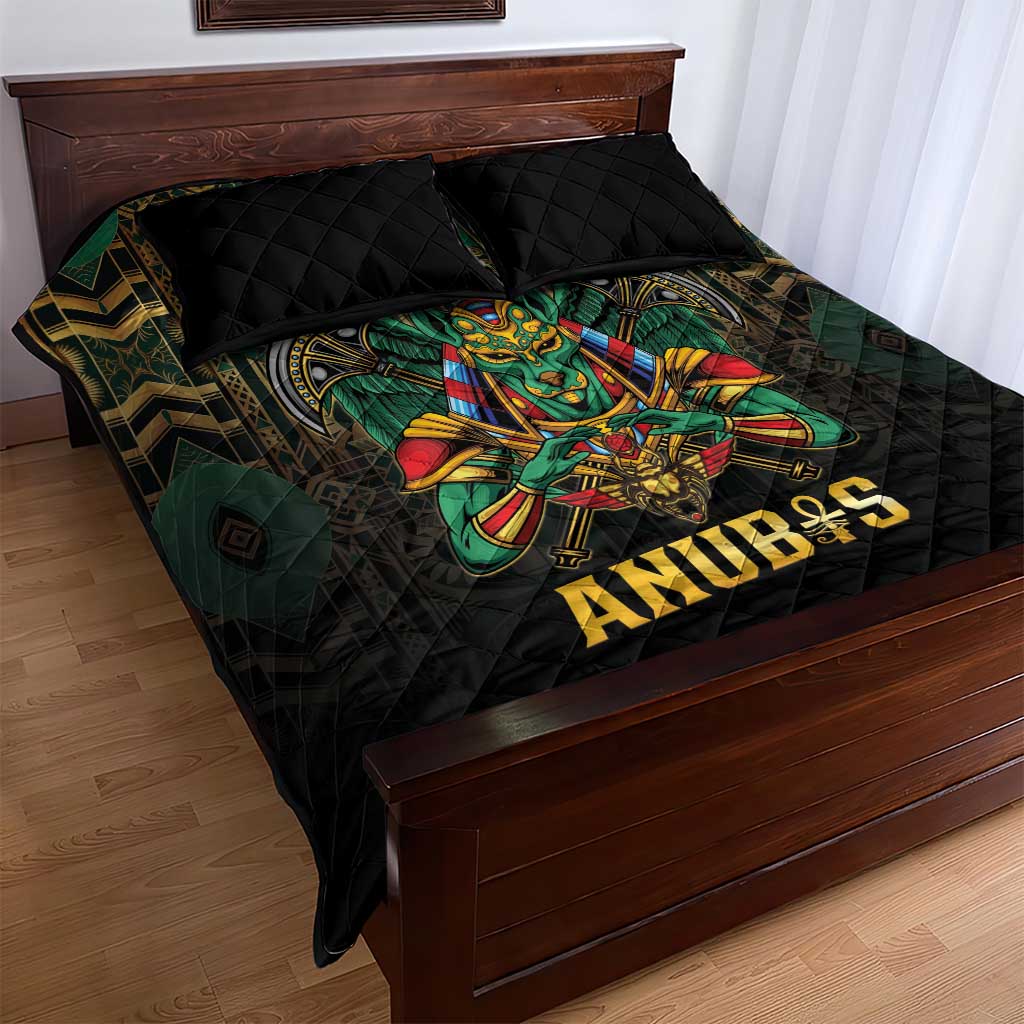 Ancient Egypt Quilt Bed Set Anubis Egyptian LT15
