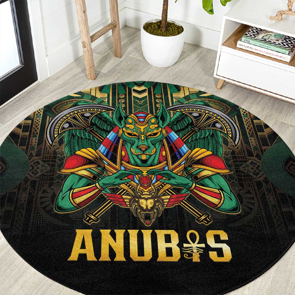 Ancient Egypt Round Carpet Anubis Egyptian LT15