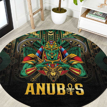 Ancient Egypt Round Carpet Anubis Egyptian LT15