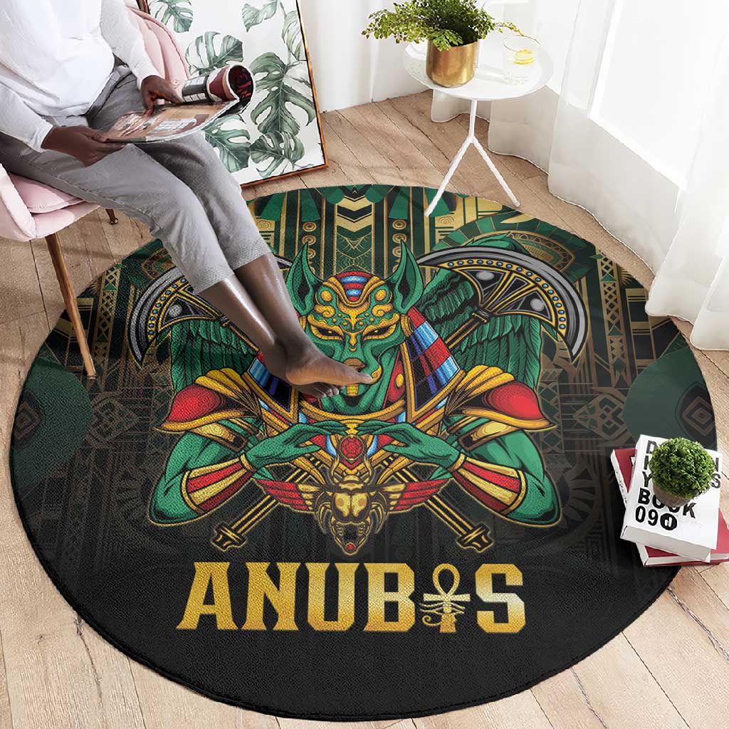 Ancient Egypt Round Carpet Anubis Egyptian LT15