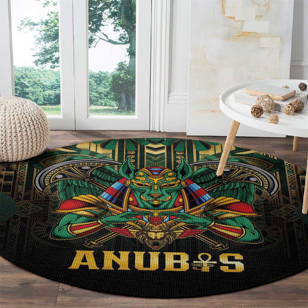 Ancient Egypt Round Carpet Anubis Egyptian LT15