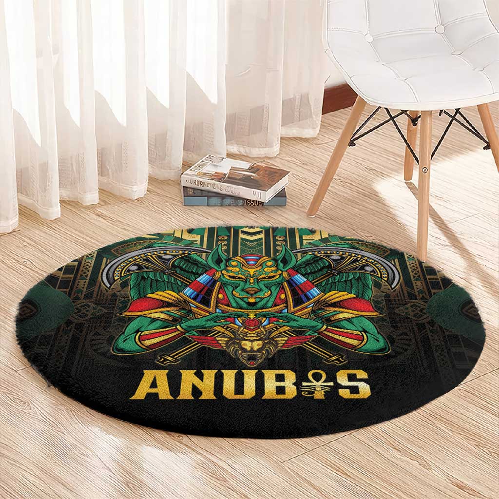 Ancient Egypt Round Carpet Anubis Egyptian LT15