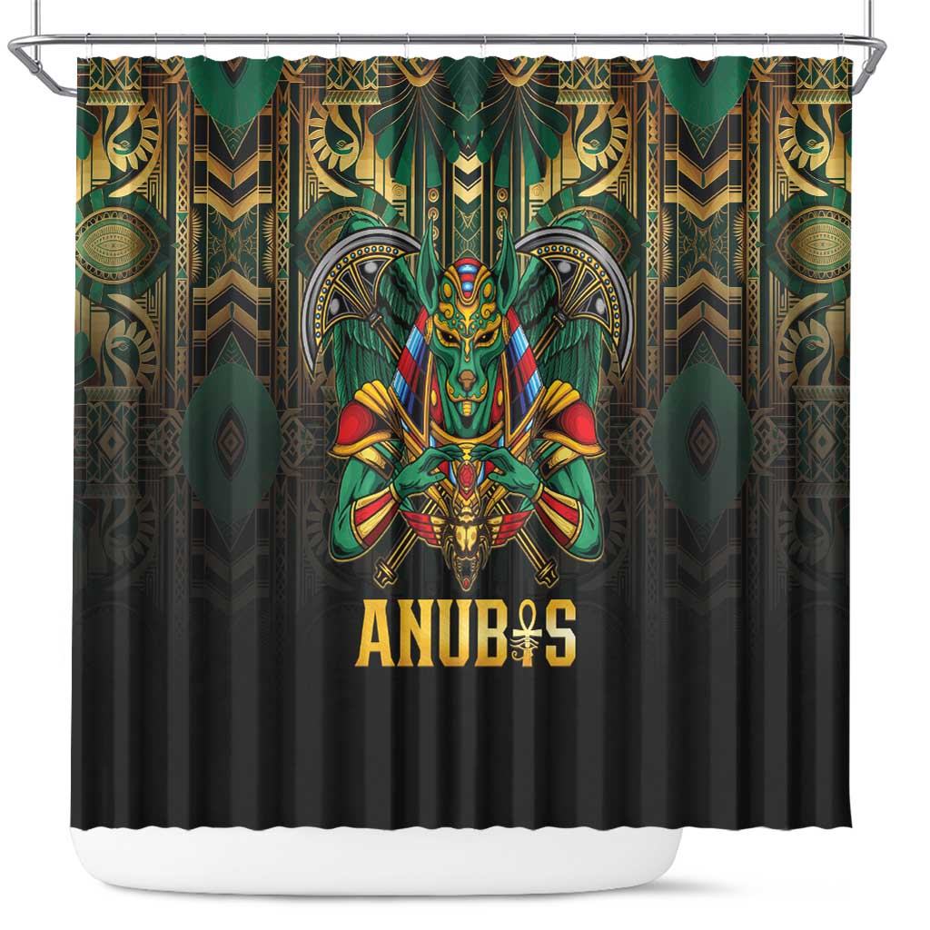 Egypt Anubis Shower Curtain Golden Ancient Egypt Pattern LT15
