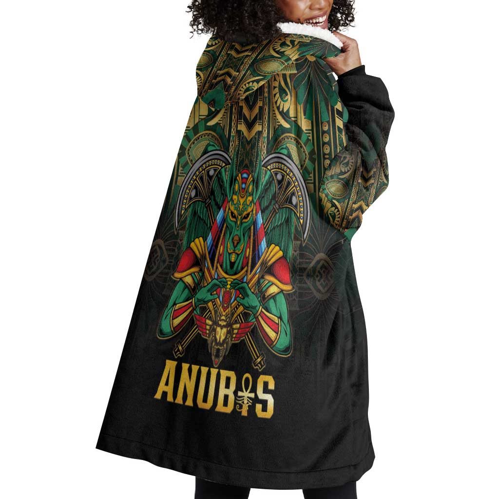 Ancient Egypt Wearable Blanket Hoodie Anubis Egyptian LT15