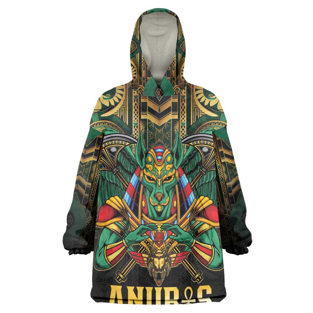Ancient Egypt Wearable Blanket Hoodie Anubis Egyptian LT15