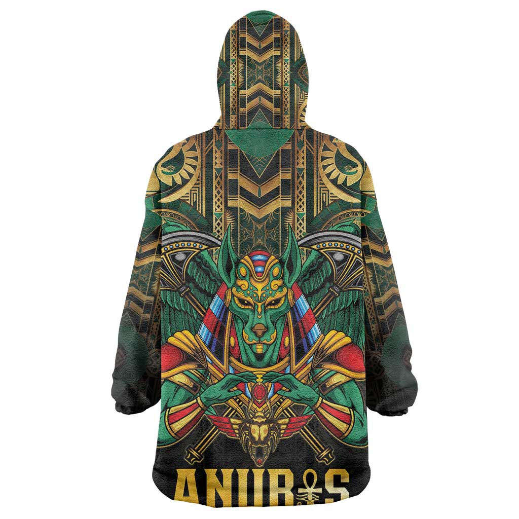 Ancient Egypt Wearable Blanket Hoodie Anubis Egyptian LT15