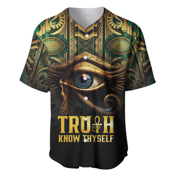 Egypt Eye of Horus Baseball Jersey Golden Ancient Egypt Pattern LT15